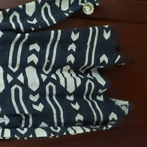 64 Sixty Five Mohair Blend Long Sleeve Open Front Boho Aztec Cardigan Size Med - Picture 8 of 10